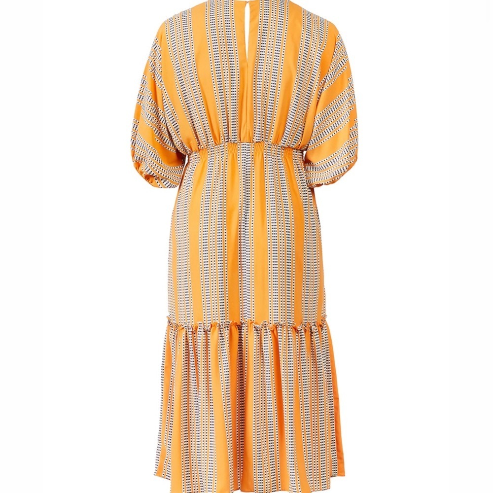 Taylor Yellow and White Puff Sleeve Sundress - Picture 5 of 14